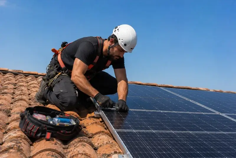 Maintenance et monitoring de panneaux solaires à Champagnier